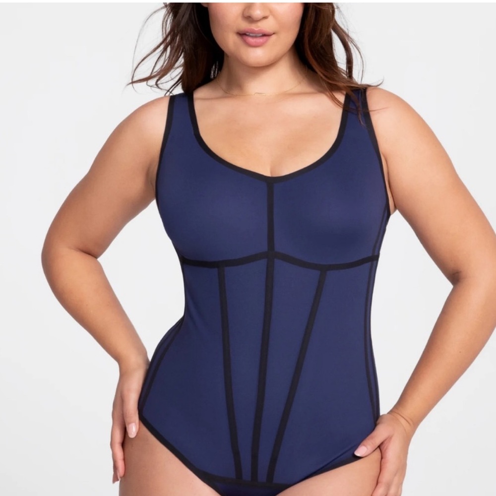 Honeylove Boldness Bodysuit Body sculpting Shape-ware  XL navy blue Neverworn